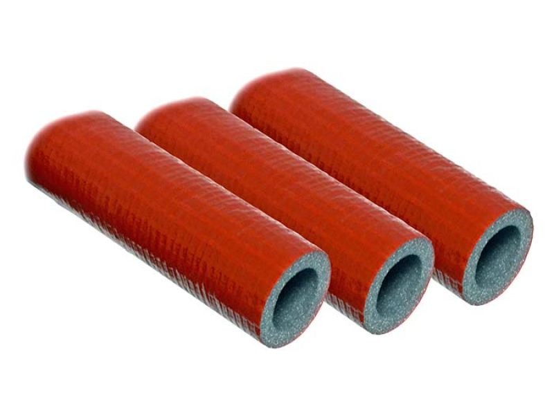 Трубний утеплювач Sanflex червоний 42/9 (2м) 1м/п