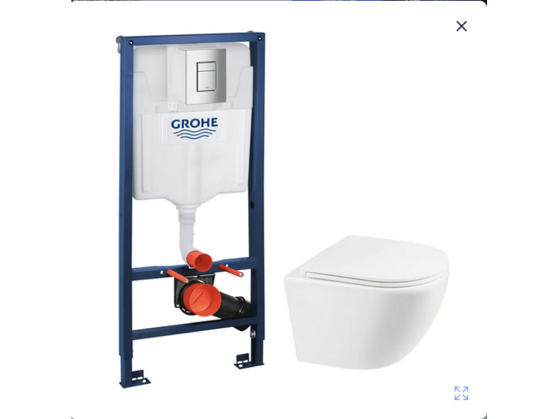 Комплект GROHE SET - підвісний унітаз Ellipse-0301-R + Grohe Rapid SL 38772001 +