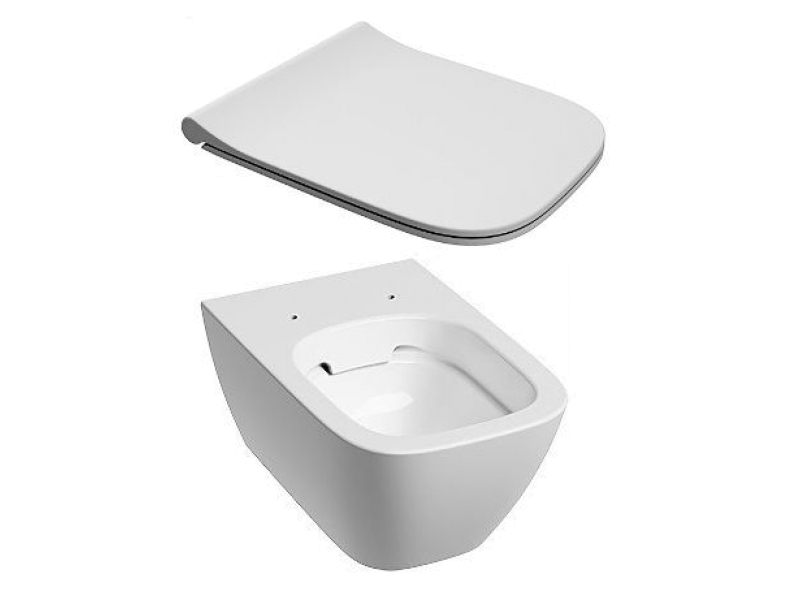 Унітаз Modo Pure Rimfree підвісний, сид Duroplast Modo Slim