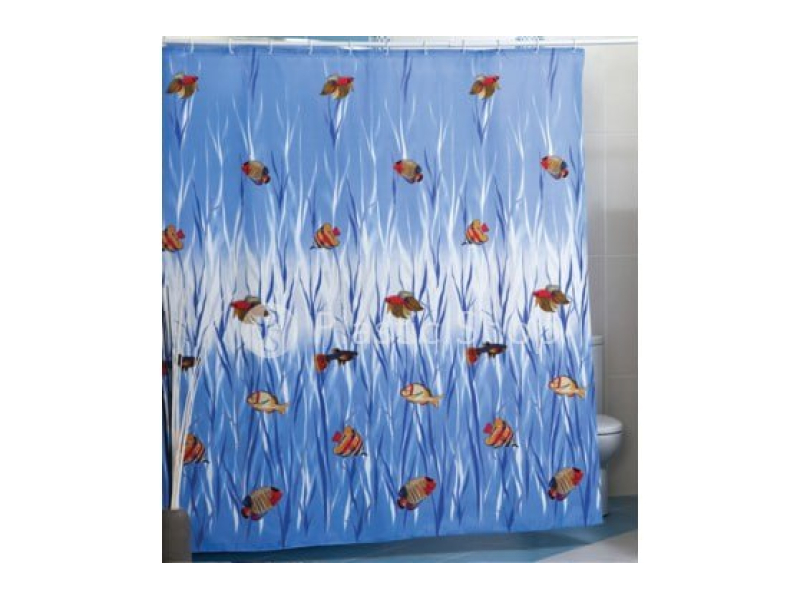 Штора Miranda TROPICAL FISH 180*200см блакитний 3611TF