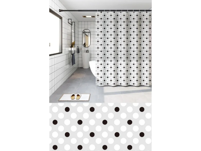 Штора Zerix SCP-018-180*200 колір Кругиі поліетилен
