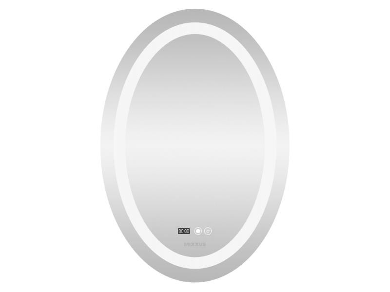 Дзеркало Mixxus PLAIN MV02-50*70 (годинник, LED-підсвітка, антизапотівання)+