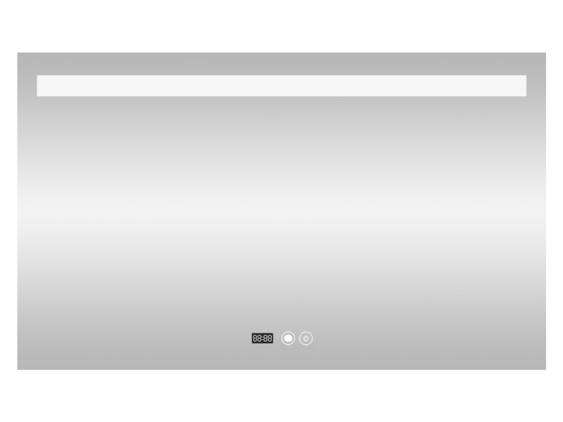 Дзеркало Mixxus STRONG MR05-100*60 (годинник, LED-підсвітка, антизапотівання)+