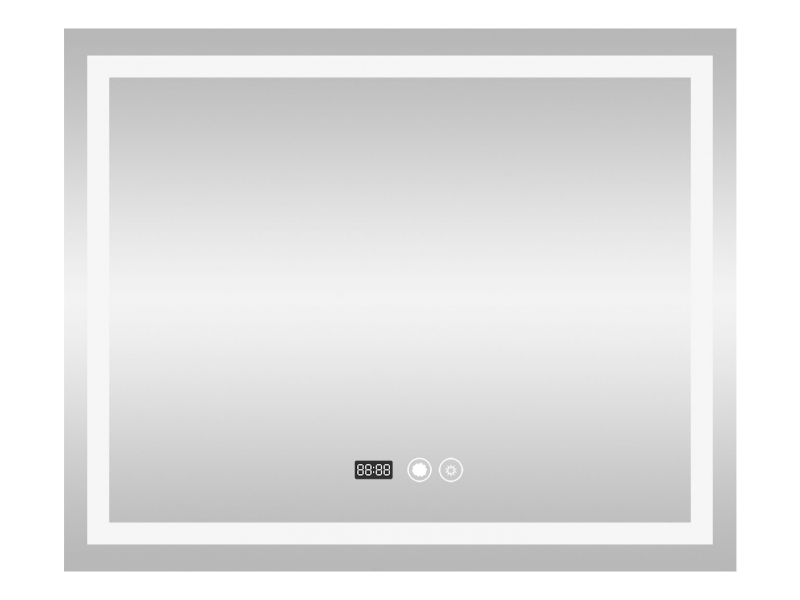 Дзеркало Mixxus WARM MR02-100*60 (годинник, LED-підсвітка, антизапотівання)+