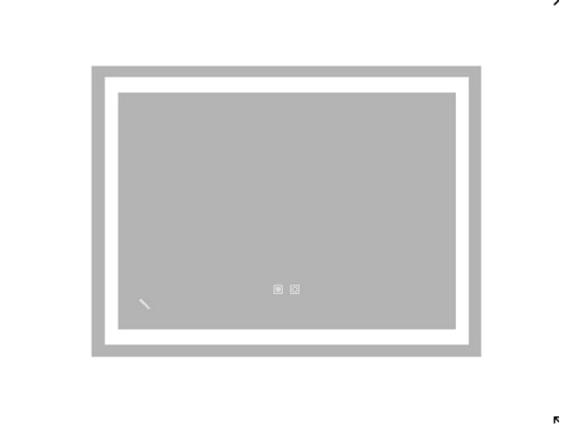 Дзеркало Zerix KUBIX MR03-80x60-REVERSE з LED Touch, Anti-fog, димером, регулятор