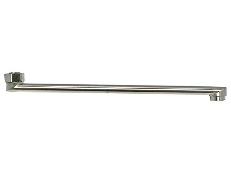 Гусак для ванни Zerix LR70035F прямий плоский з нерж 35см