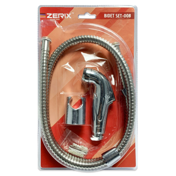 Комплект д/біде Zerix Bidet SET-008 лійка + шланг + кронштейн хром
