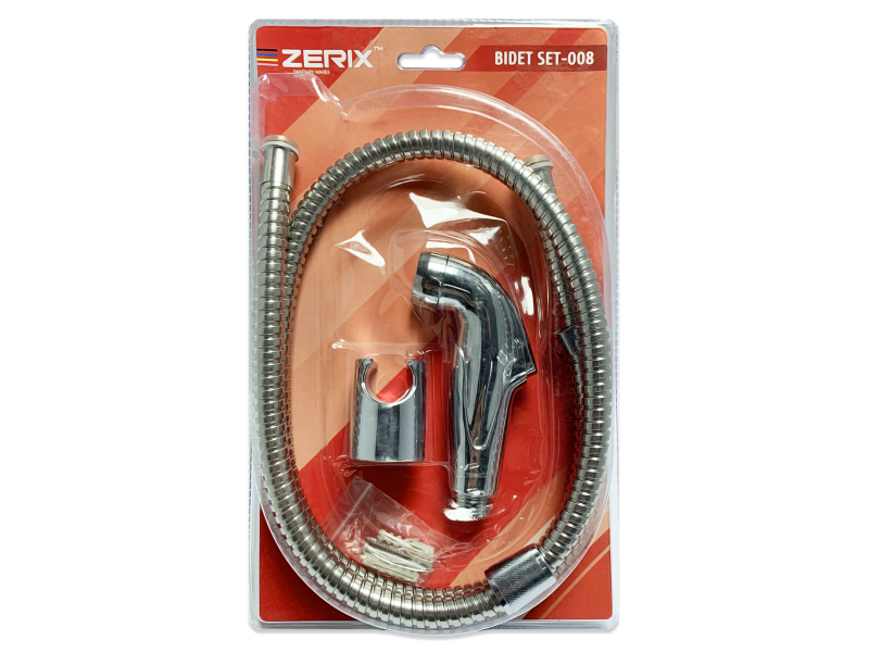 Комплект д/біде Zerix Bidet SET-008 лійка + шланг + кронштейн хром