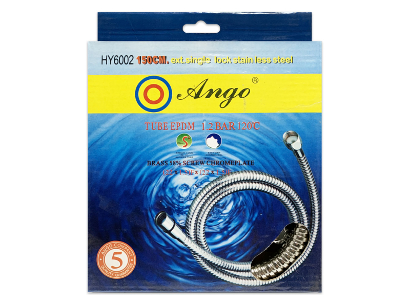 Шланг д/душа Ango 1,5м, подвійний, метр*метр HY6002