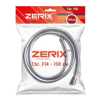 Шланг д/душа Zerix Chr.F14 1,5 для кух душа (пакет)+