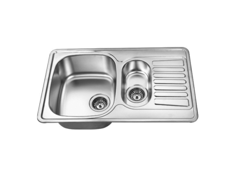 Мийка Kraft P7848_20BD (0,8мм/180) décor 2-кам