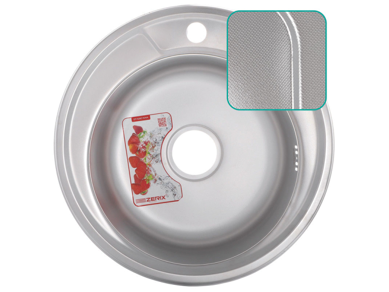 Мийка Zerix Z490-08-180D decor+