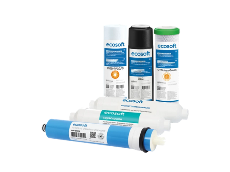 Комплект картриджів Ecosoft P’URE AquaCalcium 12 міс, (для осмосу) CHV6PUREMAC