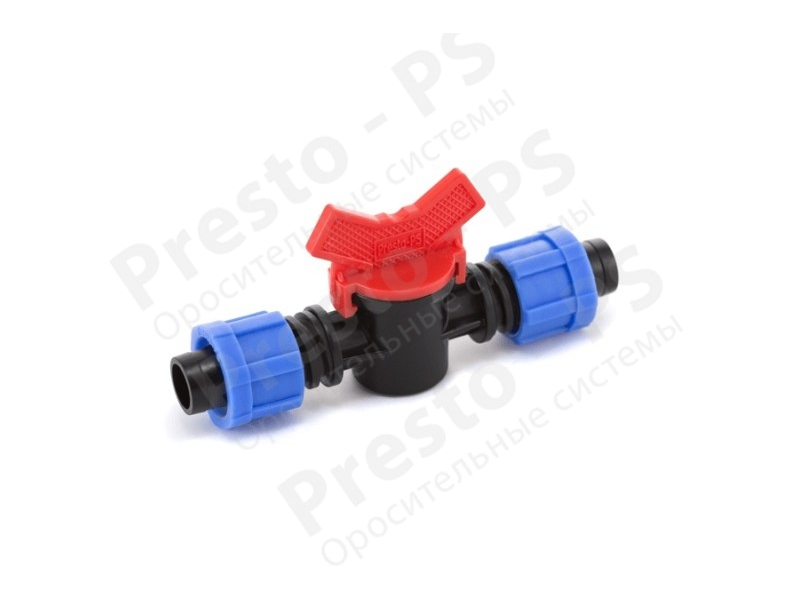 Кран Presto прохідний для крапельної стрічки (LV-0117) 50шт