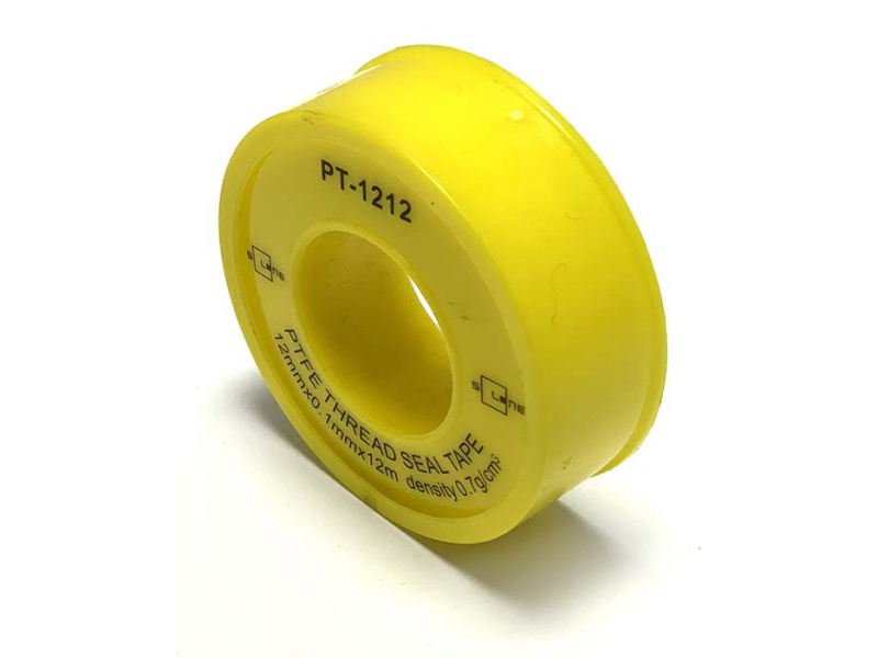 Фум-стрічка Solone жовта 12мм*0,1мм*12м мала PT-1212
