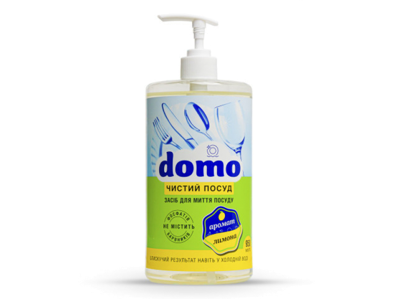 Засіб DOMO для миття посуду. 