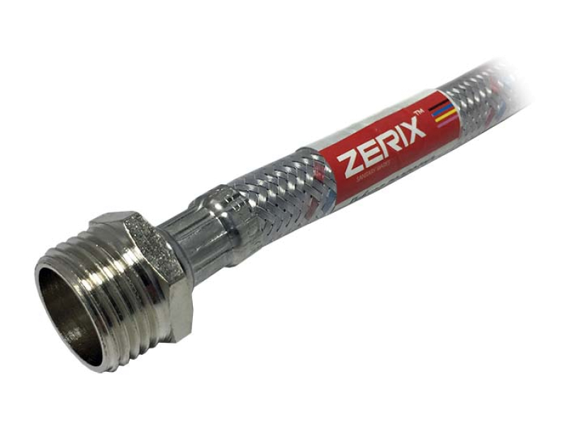 Шланг для води 0,8м зв Zerix нерж-силікон (1шт)