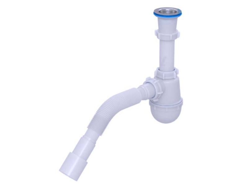 Сифон Waterstal для мийки А-4001 з гофротрубою 1-1/2