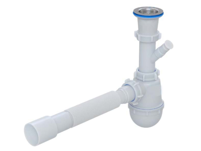 Сифон Waterstal для мийки А-40059 з відводом і гофротрубою 1-1/2