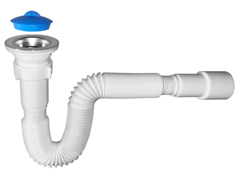 Гофросифон нержавійка STP SG-01 L1200