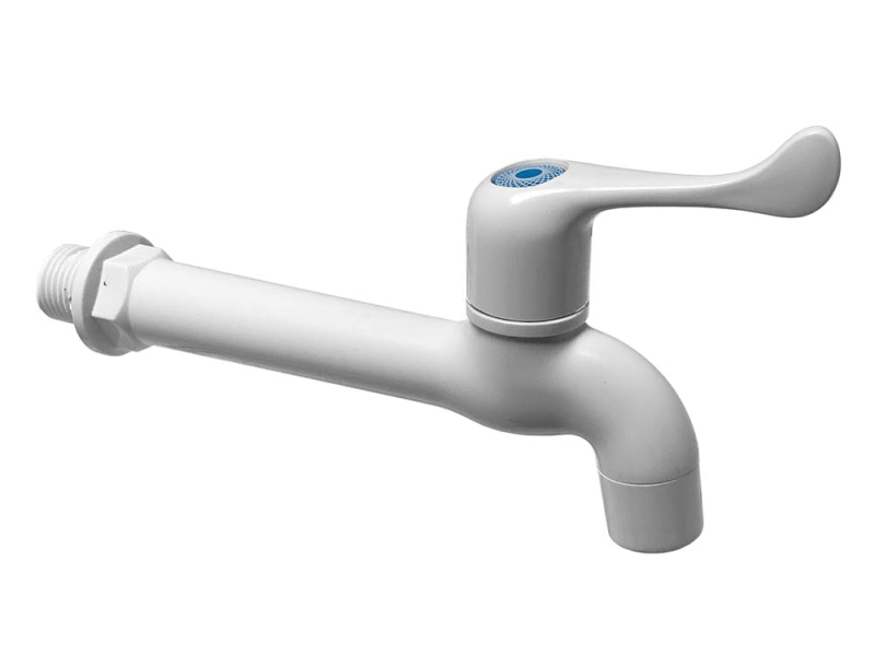 Кран водорозбірний 18,5см WF-P1303 флажок білий